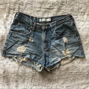 Wrangler Distressed Denim Relaxed Shorts